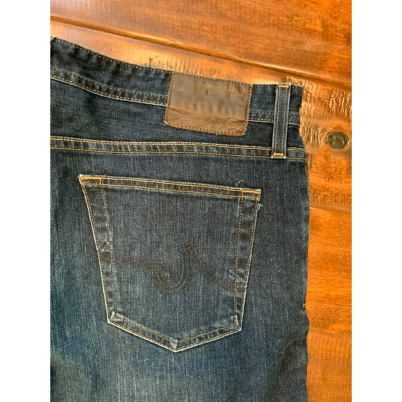 AG Adriano Goldschmied Men's Straight Jeans - Dark Blue - Picture 4 of 4